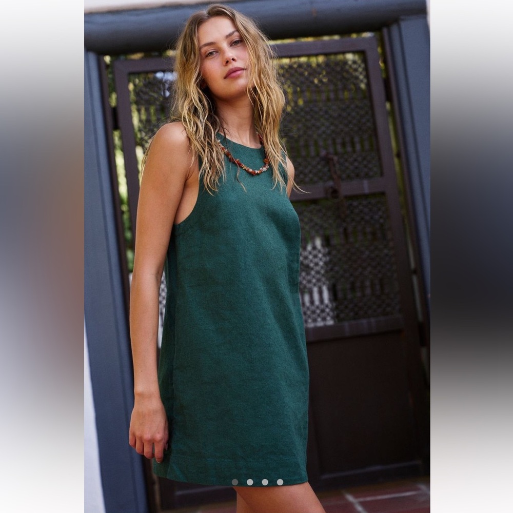 Full of Sunshine Cotton-Linen Mini Dress